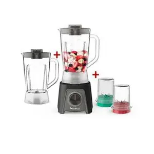 Moulinex Blender 1,5L 450W Noir 2 Vitesses 2 Accessoires Bol Gratuit