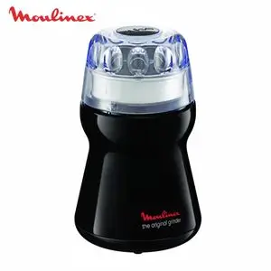Moulinex Moulin Électrique 180W - Café, Épices et Noix - Système 1-2-3 Noir