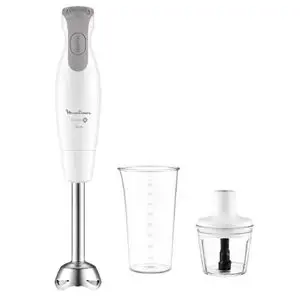 Moulinex Mixeur Plongeant DailyChef DD552110 600W Blanc avec Hachoir et Gobelet