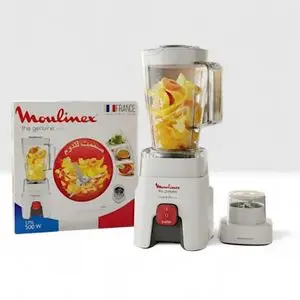 Moulinex  Blender Genuine LM2500W, 1 vitesse + pulse, Bol 1,75L et 1 accessoire