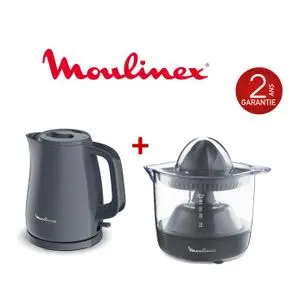 Moulinex PACK BOUILLOIRE MONACO 1,5L 2400W+PRESSE AGRUMES ULTRA COMPACT 450ML