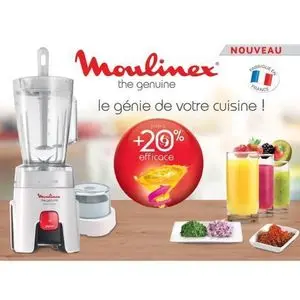 Moulinex Blender et moulin à cafe genuine 2 en 1 origine france puissance 500 watt