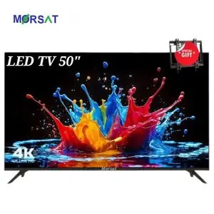 MORSAT Smart TV 50" Android 14 4K UHD - Récepteur Intégré + TNT + HDMI + USB - Nouveau modèle