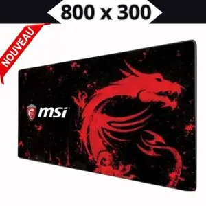 Msi Mouse Pad Crystals 800 x 300 MM Large Extended Thick Version Stitched Edges Waterproof Pixel-Perfect Accuracy Both Mouse & Keyboard