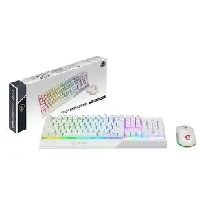 Msi Clavier Souris Gamer  MSIVigor GK30 COMBO + Clutch GM11  (Blanc)