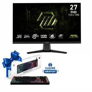 Msi Bundle MAG 272F X24 27” FHD Rapid IPS 240Hz + Clavier Gaming Forge GK110