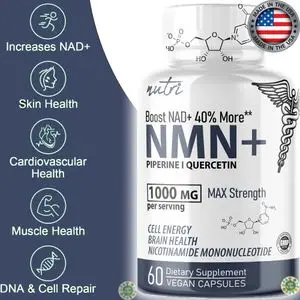 Nature's Fusions Nature's Fusions, NMN+, Max Strength, 1,000 mg , 60 Vegan Capsules