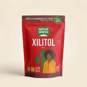 NaturGreen Xylitol Bio 500g - Sucre de Bouleau Naturel - 0% Sucre - Sans Gluten - 40% Moins de Calories