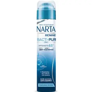 Narta – Deodorant atomiseur BactiPur Zinc pour hommes – 200ML