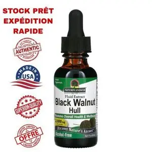Nature'S Answer Black Walnut Hull (Écale de noix noire), Fluid Extract, Alcohol-Free, 2,000 mg, 1 fl oz (30 ml)