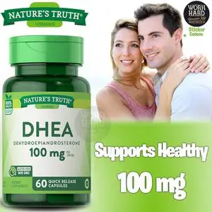 Nature's Truth DHEA, 100 mg, 60 Quick Release Capsules Sans OGM et sans gluten+sticker cadeau