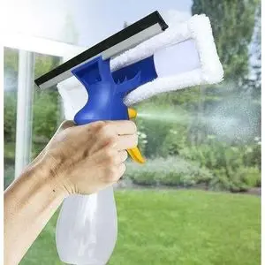 Neco Raclette + Éponge + Spray Vaporisateur 250ml, Nettoyage Vitre Nettoyeur Vitre