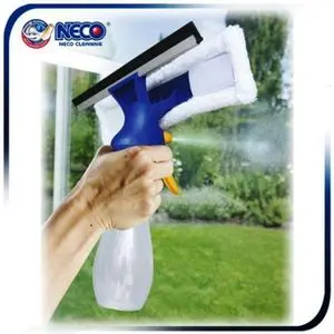 Neco  Raclette pour vitres avec reservoir et épongeur