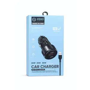 Nimo Chargeur Allume-Cigare 85W Ultra Rapide USB &amp; Type-C – Double Sortie Compatible Tous Smartphones