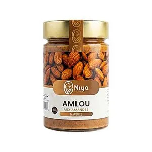 Niya food Amlou Beldi aux Amandes, Huile d’Argan &amp; Miel Pur (100% Naturel) 320g