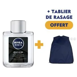 NIVEA MEN Lotion après-rasage DEEP 100ml + Tablier de rasage OFFERT