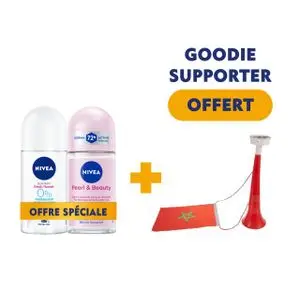 NIVEA lot de 2 Roll on Pearl &amp; Beauty + Fresh flower = Vuvuzela OFFERTE