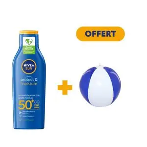 NIVEA SUN Lait Protecteur Hydratant Protect &amp; Hydrate SPF 50+ 200ml + Ballon Offert