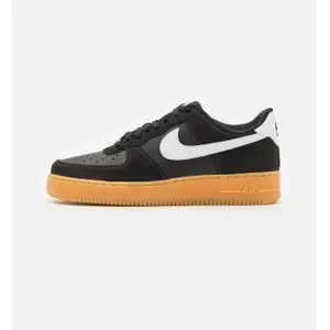Nike Air Force 1 '07 LV8 gum sole sneakers in black and white