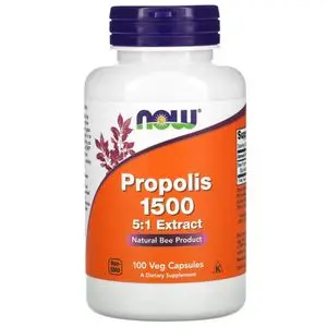Now Food Propolis 1500, 100 capsules végétariennes