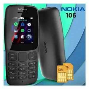 Nokia  Phone 106 -DOUBLE SIM - 1.8" - LED LAMPE -Mèmoire de 2000 Contacts