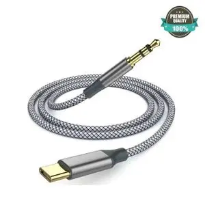 Noir Cable Audio USB C vers Jack AUX 3.5mm plaqué or alliage en aluminium couleur aléatoire