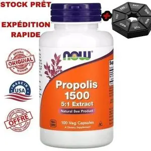 Now Foods Propolis 1500 mg 100 capsules végétariennes