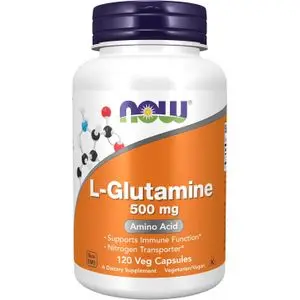 Now Foods  L-glutamine, 500 mg, 120 capsules > Made in USA