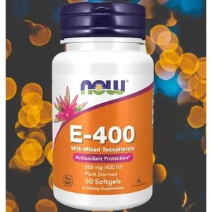 Now Foods Vitamine E-400  268 mg (400 UI) Mixed Tocopherols, Antioxidant Protection, 50 Softgels