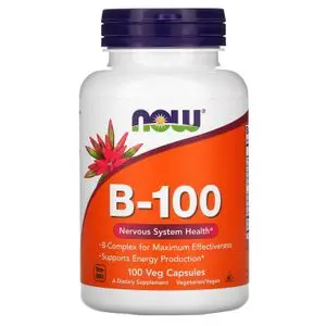 Now Foods B-100, 100 capsules végétariennes (Santé du système nerveux)