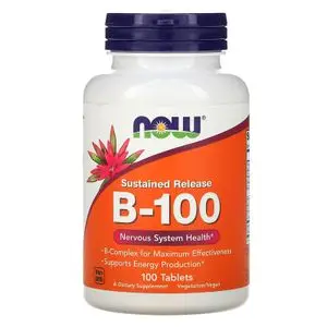 Now Foods B-100 à libération prolongée, 100 comprimés