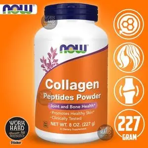 Now Foods Poudre de peptides de collagene,Favorise la santé de la peau 227 g Sticker