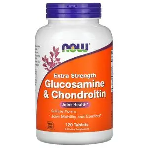 Now Foods Glucosamine et chondroïtine, Extrapuissant, 120 cps Os, articulations, cartilage