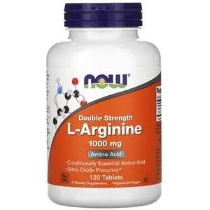 Now Foods L-Arginine, Double efficacité, 1000 mg, 120 tablets