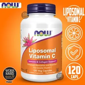 Now Foods Vitamine C liposomale,Soutien du système immunitaire 120 caps Sticker