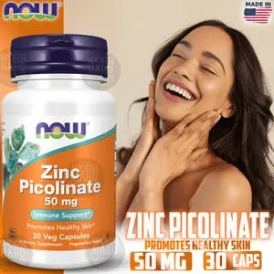 Now Foods Zinc Picolinate, 50mg, Hautement Dosé soutien immunitaire 30 Capsules