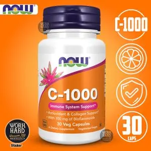Now Foods Vitamine C-1000 Renforcement du système immunitaire Sticker