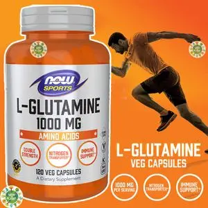 Now Foods Glutamine, Double CC, 1000 mg, Renforce le système immunitaire 120 capsules