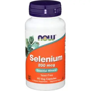 Now Foods Sélénium, Sans levure, 200 mcg, 90 capsules végétales