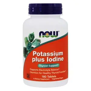 Now Foods Potassium plus d'iode, 180 comprimés