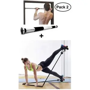 Northpacific Pack Barre de porte pour Entraînement pour maison et gym Plus Barre de Gym multifonctions