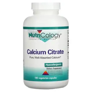 NutriCology Citrat de calcium, 180 capsules végétales