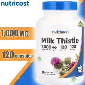 Nutricost Milk Thistle 1000 mg, 120 capsules. Chardon Marie 1000 mg