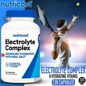 Nutricost Electrolyte Complexe,8 Hydrating Electrolytes et Vitamine 120 capsules Sticker