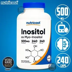 Nutricost Inositol sous forme de Myo - vitamine B8, 500 mg, 240 capsules Sticker