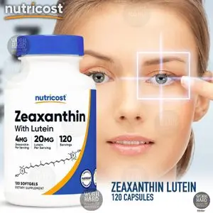 Nutricost Zeaxanthine avec lutéine, 120 capsules  Sticker