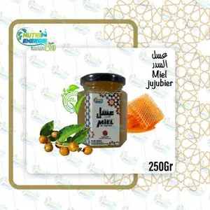 Nutri Energie 250Gr Miel Jujubier Sauvage 100% Nature et Bio (Origine Marocaine)