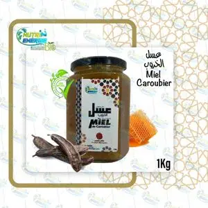 Nutri Energie 1Kg Miel Caroubier 100% Nature et Bio (Origine Marocaine)