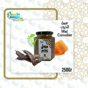 Nutri Energie 250Gr Miel Caroubier 100% Nature et Bio (Origine Marocaine)