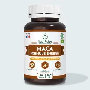 NutriPulse Maca Formule Énergie 300mg – Soutien Libido, Boost Endurance &amp; Clarté Mentale 90 Gélules